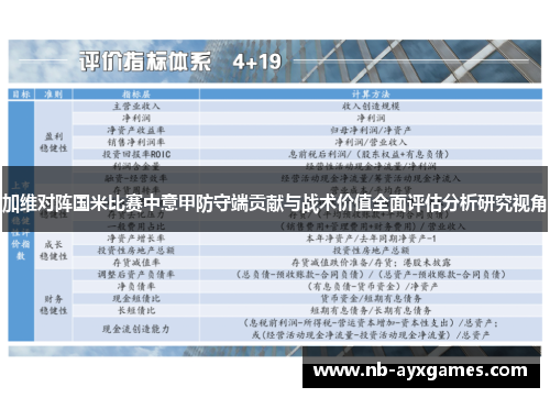 加维对阵国米比赛中意甲防守端贡献与战术价值全面评估分析研究视角 加维对阵国米比赛中意甲防守端贡献与战术价值全面评估分析研究视角